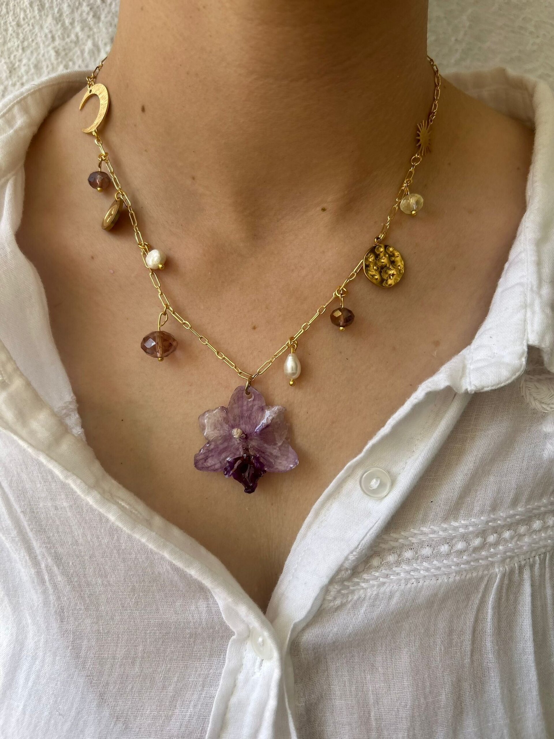 Collar X 'THE WHEEL OF FORTUNE' 🎡 - ORQUÍDEA - 3