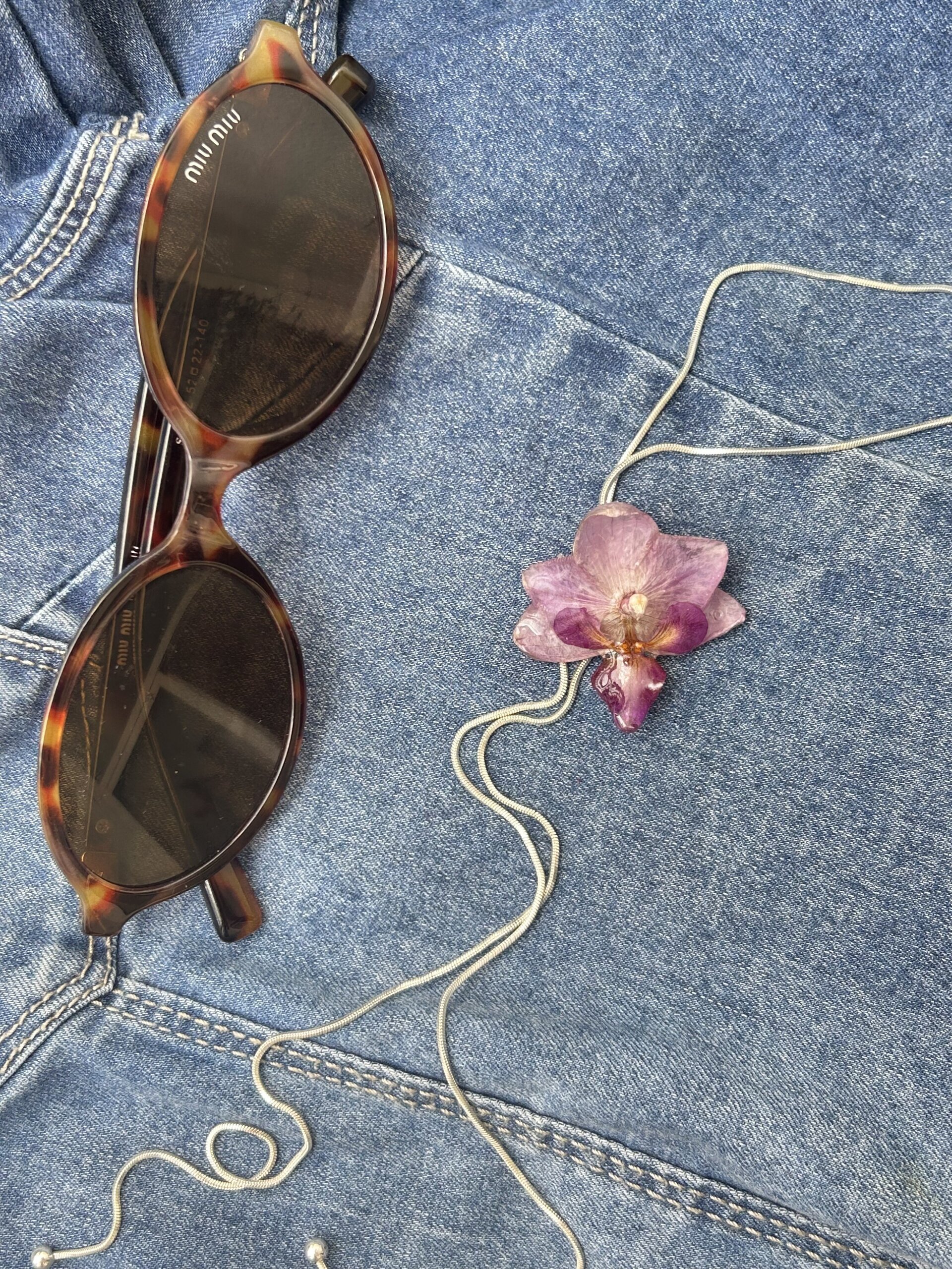 Clara 🔮 - collar corbata mini orquídea - 3
