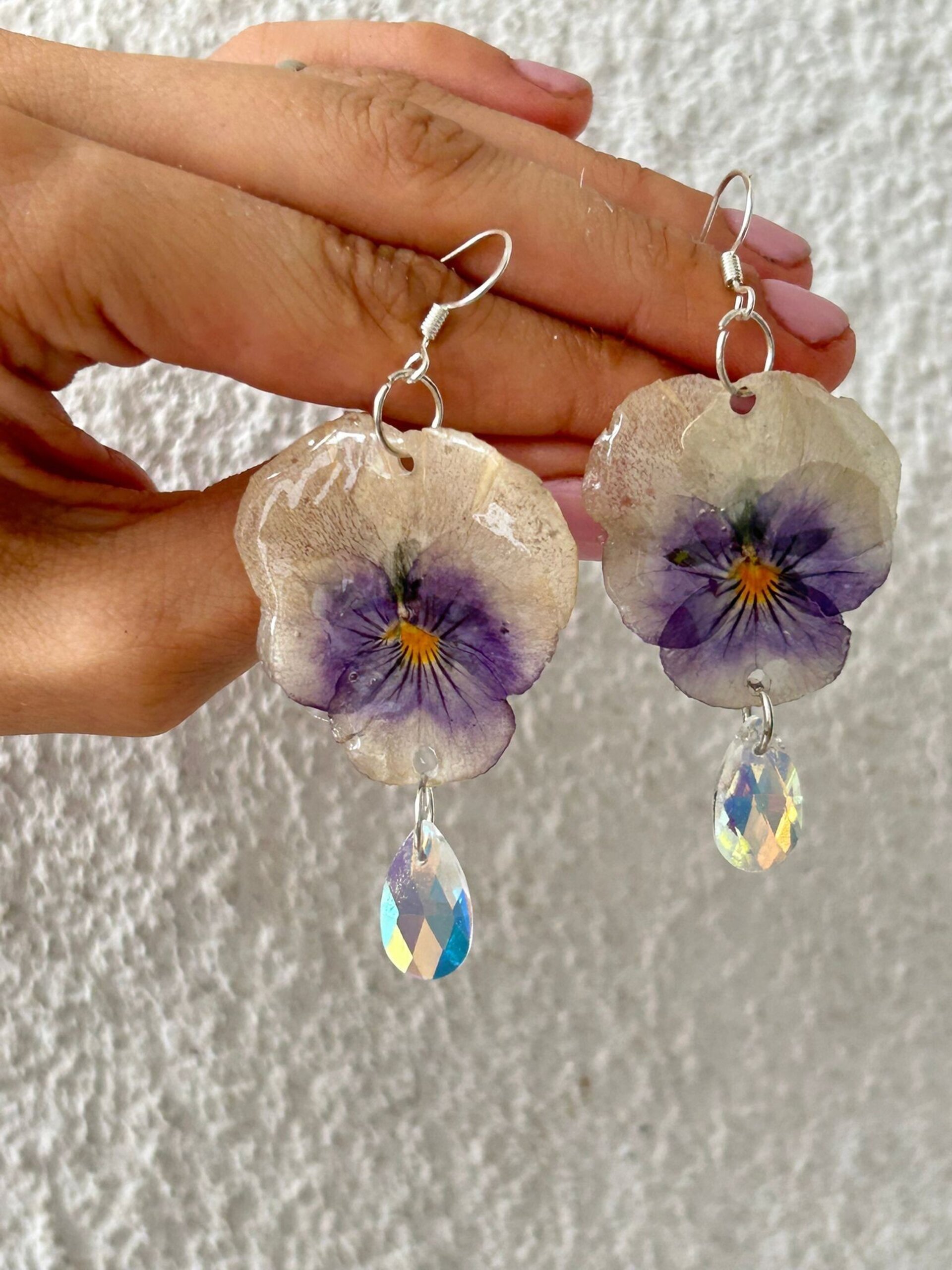 La señora Dalloway 💌 - Pendientes Violas Cristal - 4