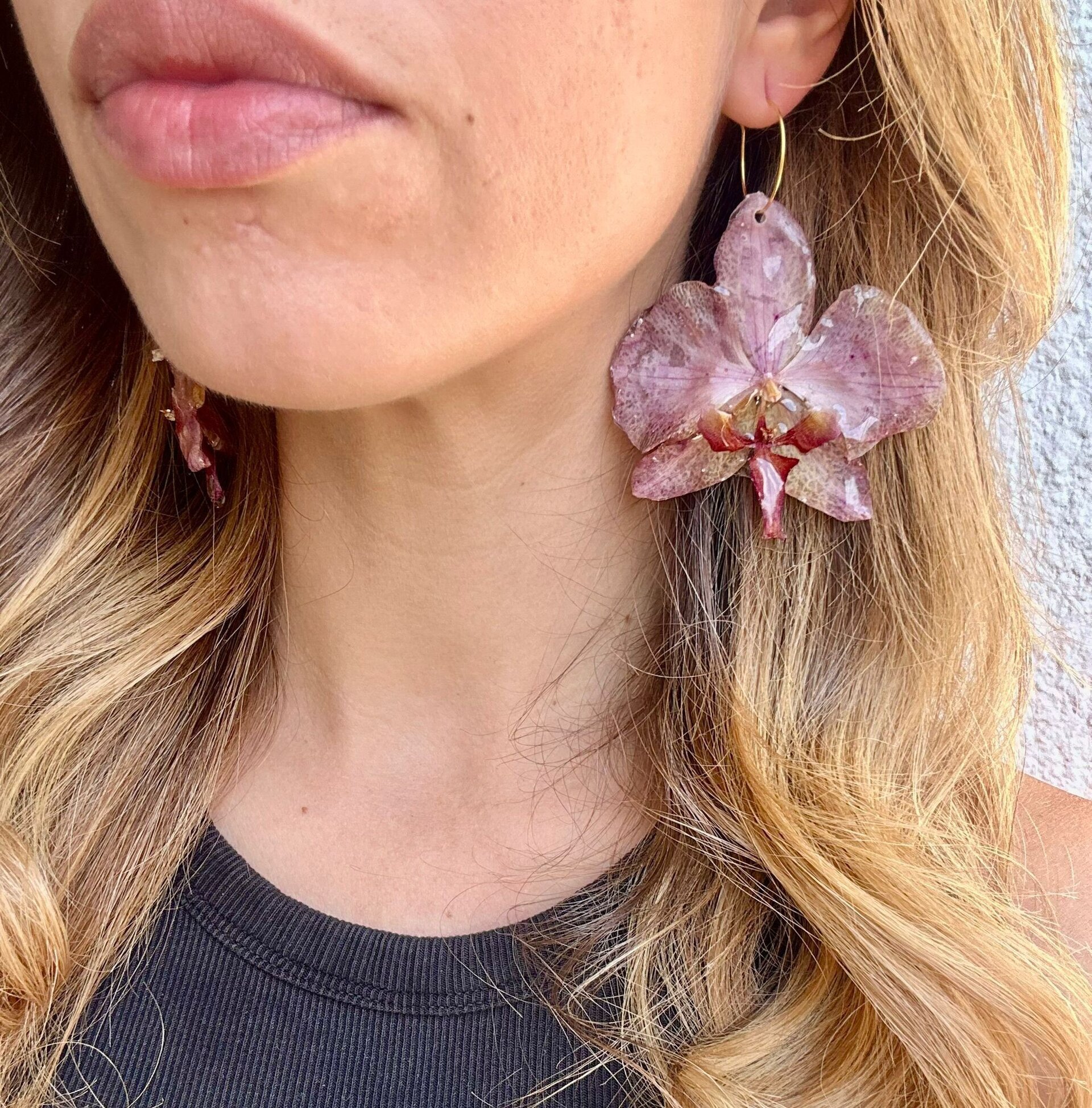 Pendientes Orquidea Blush Maxi - 3