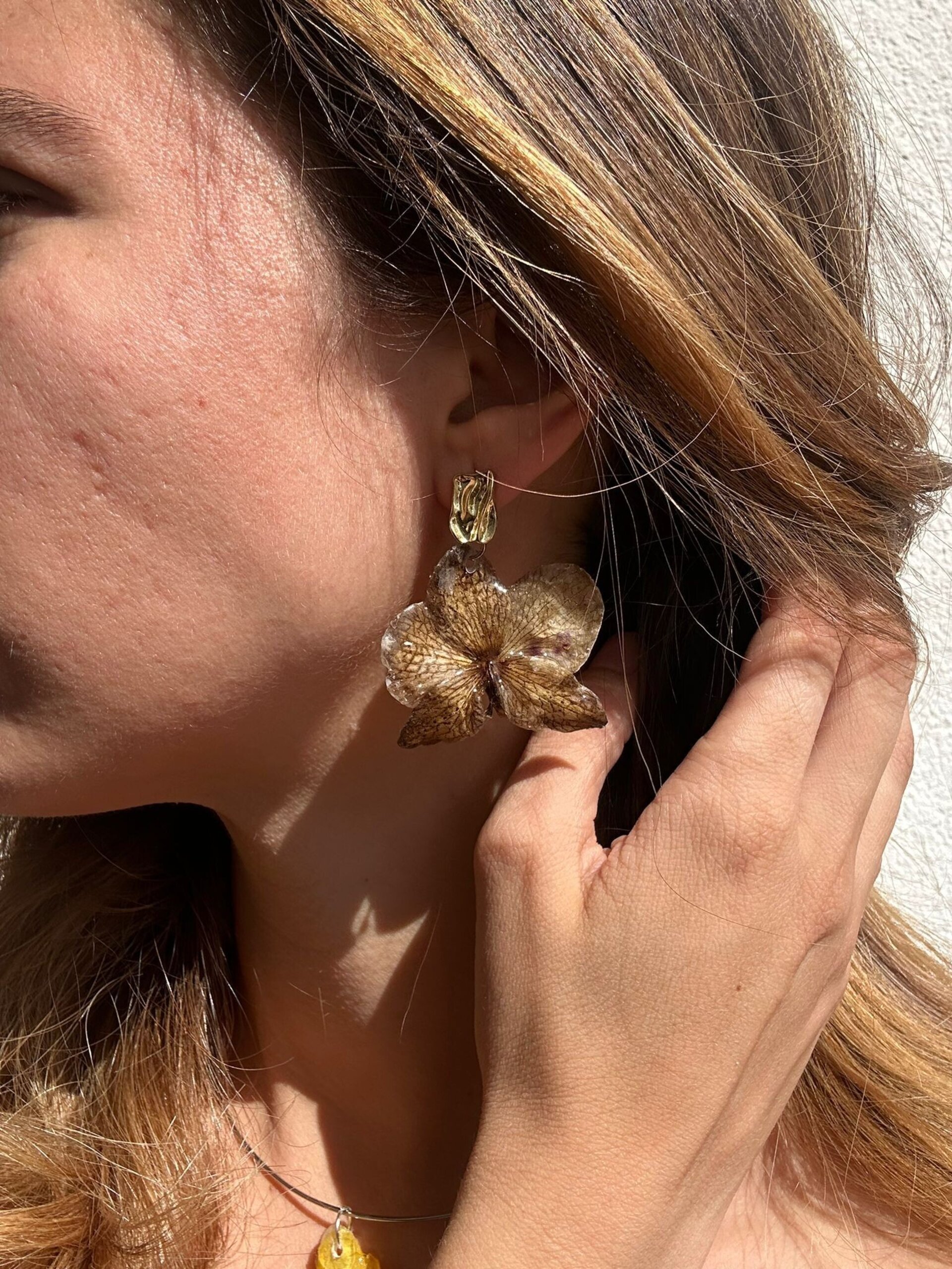 Pendientes Orquideas Mocha Coffee ☕ - 1