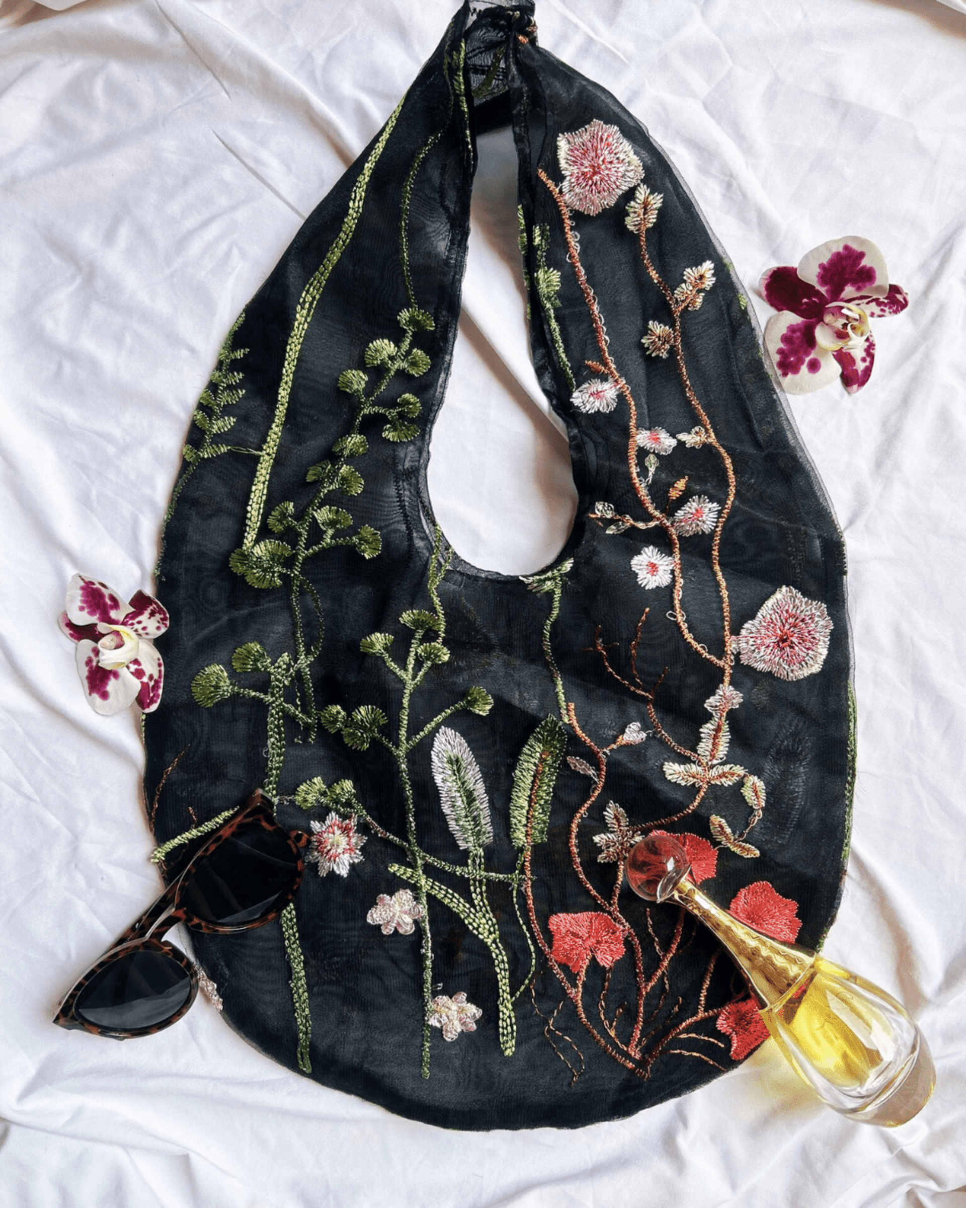 Fleur Sauvage Shoulder Bag Rose Black 🖤 - 3