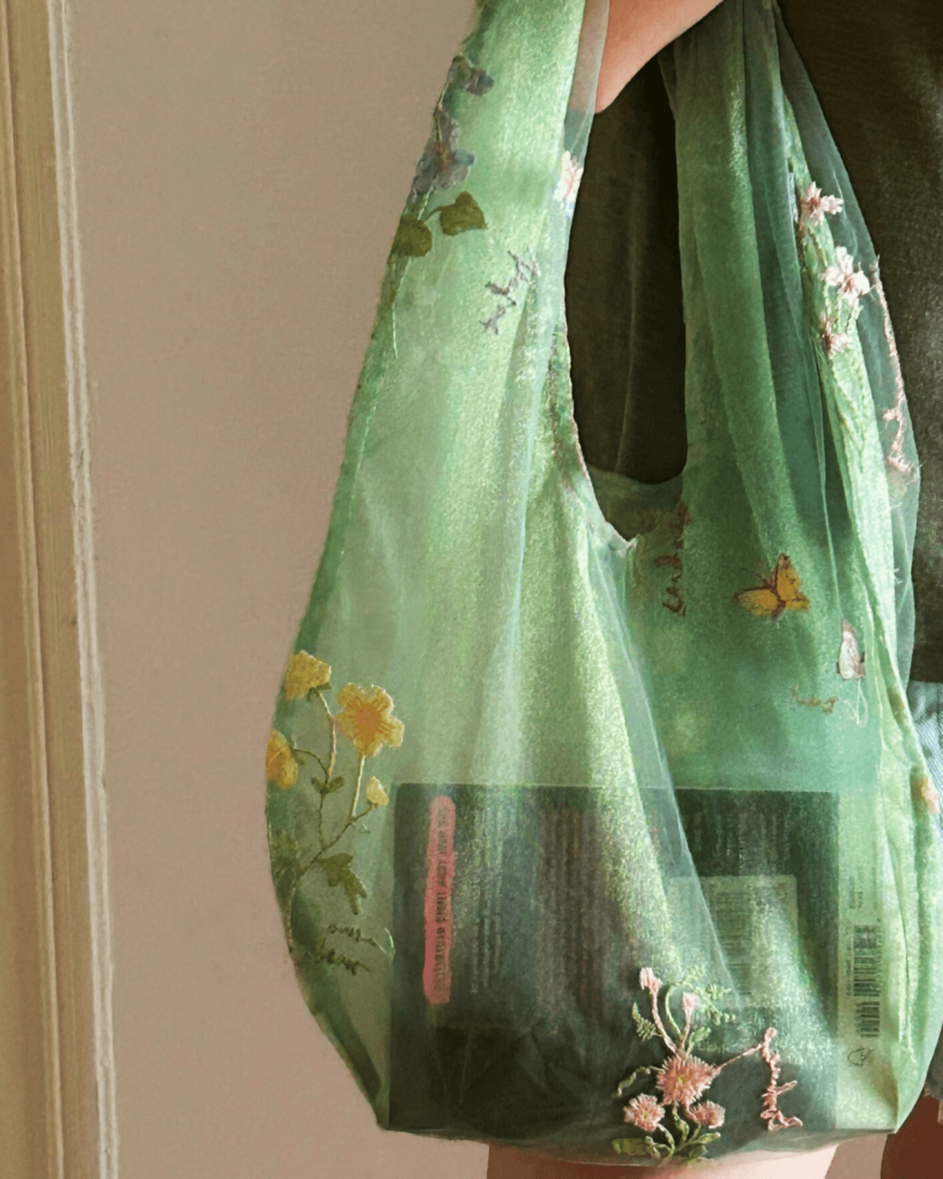 Fleur Sauvage Shoulder Bag Lily Green  💚 - 2