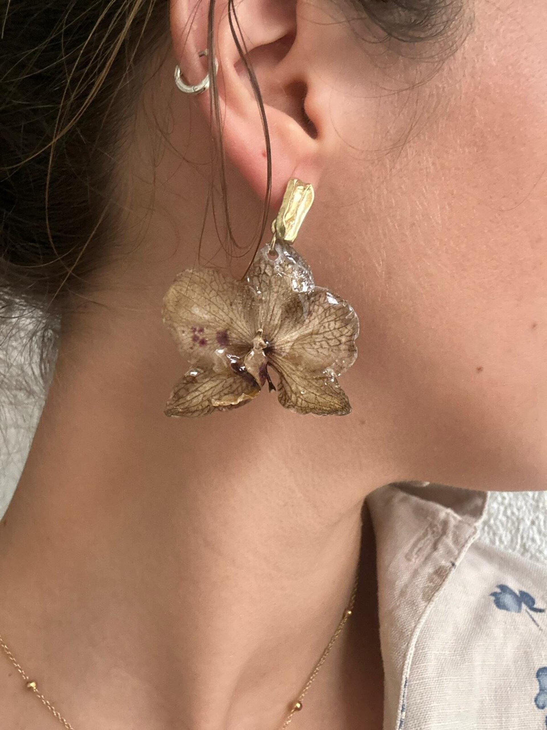 Pendientes Orquideas Mocha Coffee ☕ - 3