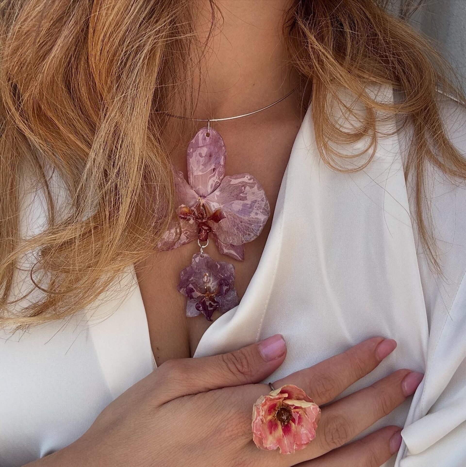 Collar Doble Orquidea ❤️ - 2