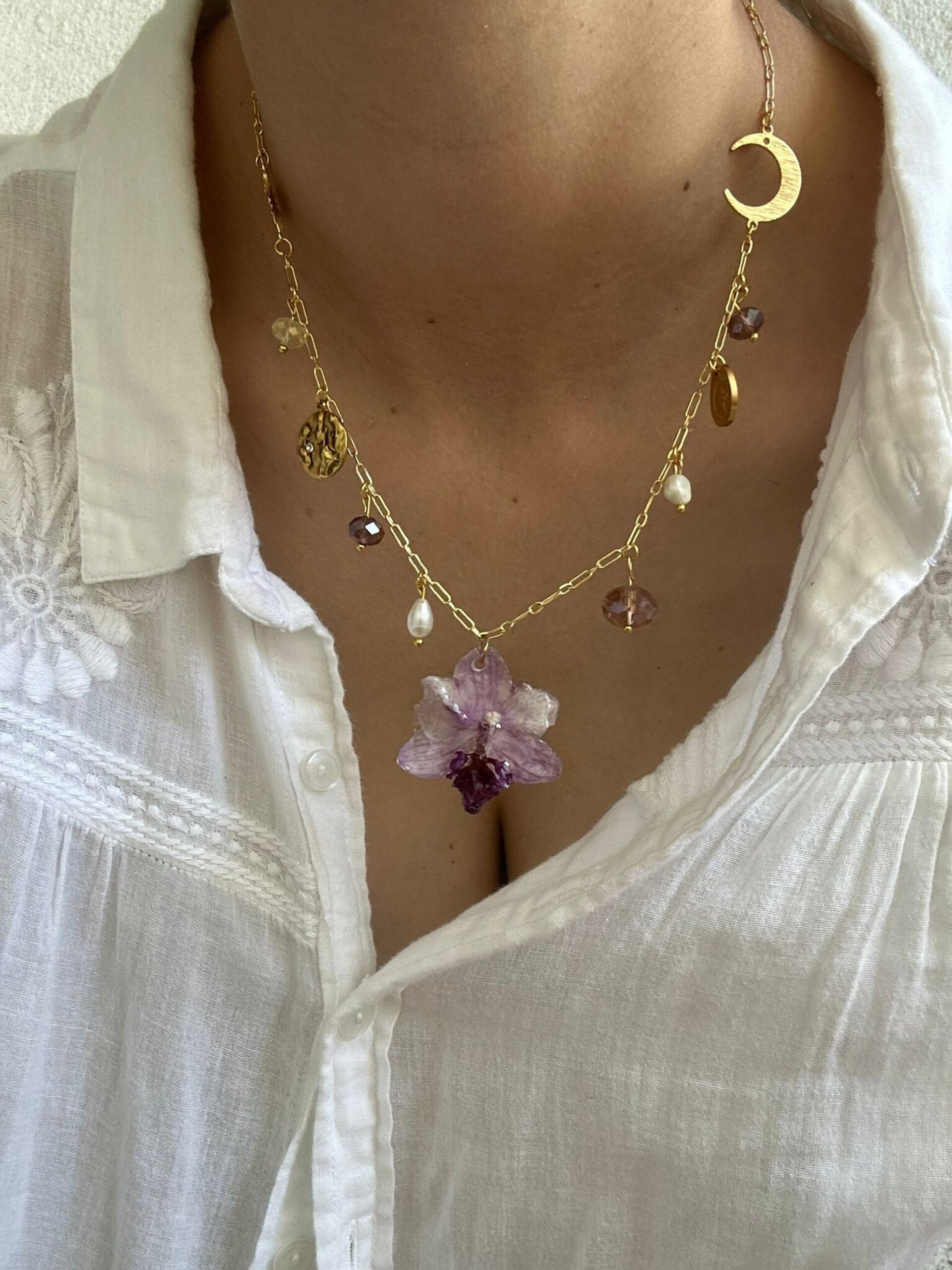Collar X 'THE WHEEL OF FORTUNE' 🎡 - ORQUÍDEA - 4