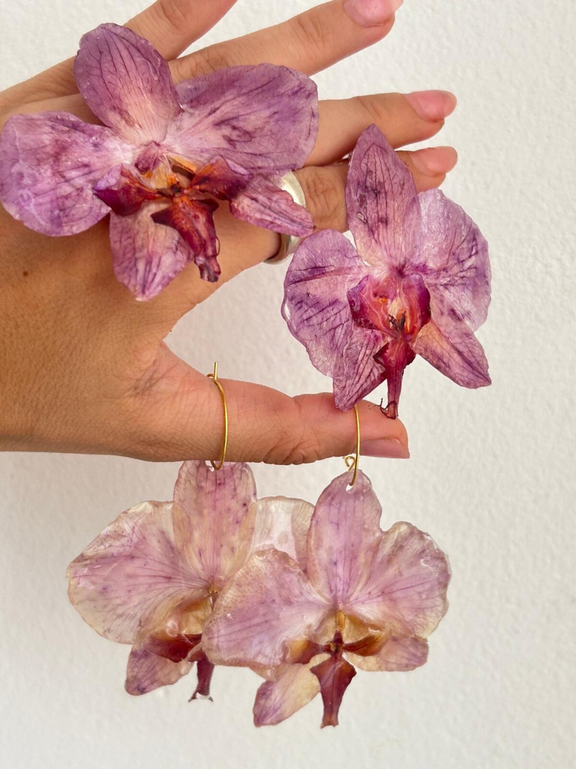 Pendietes Orquideas Lila Maxi 💜 - 2