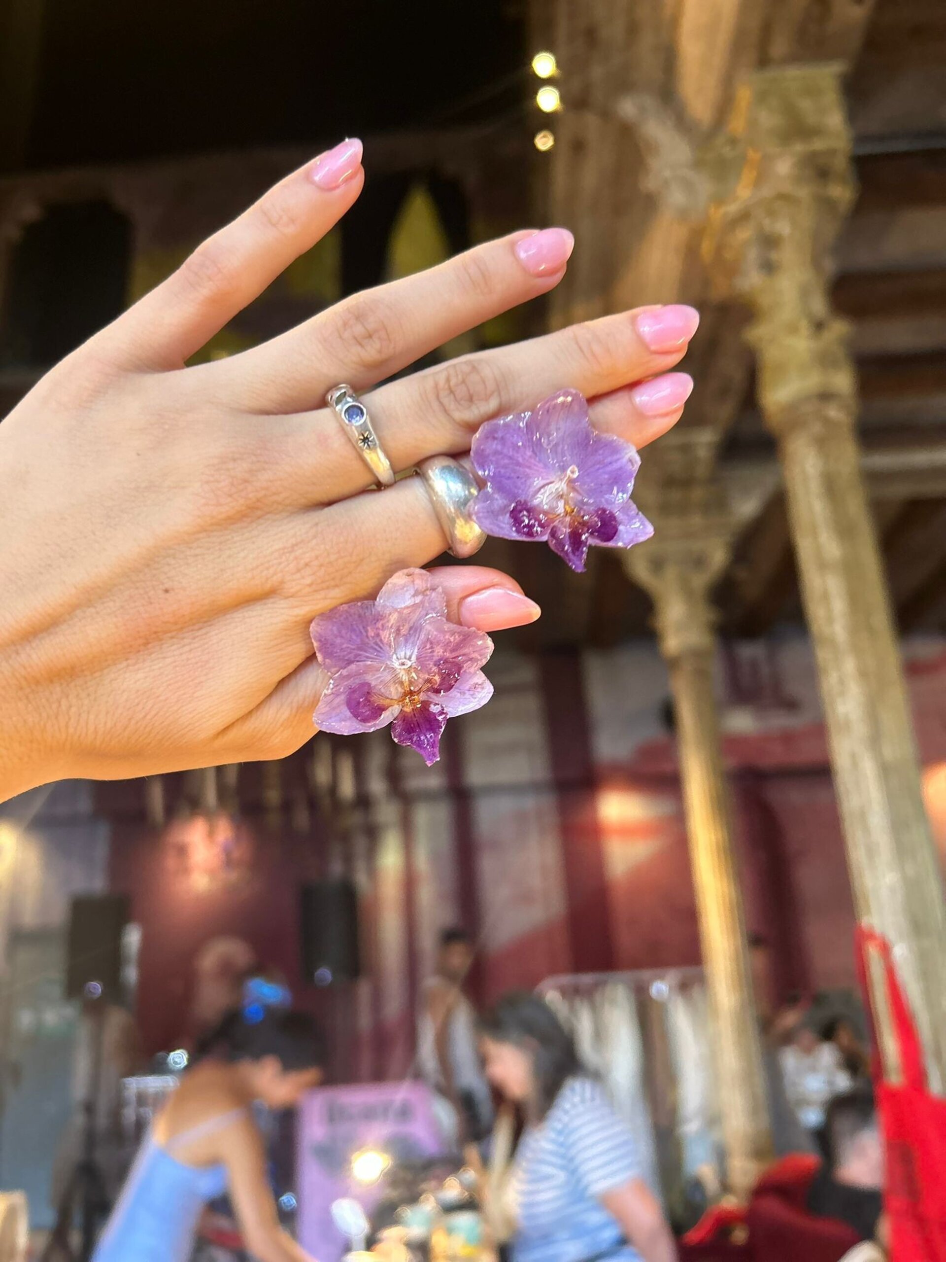 Pendientes Orquideas Lila Mini 💫 - 3