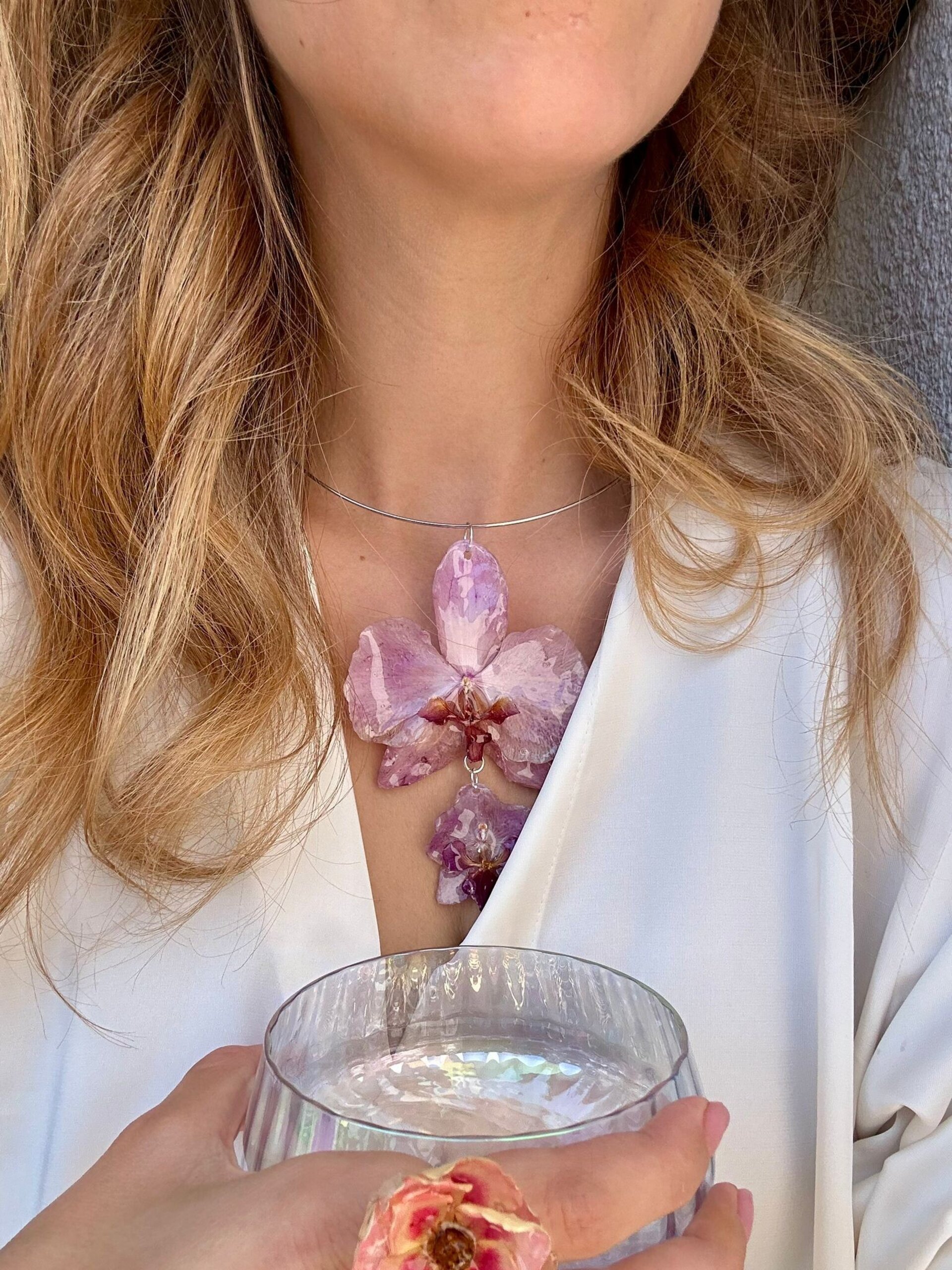 Collar Doble Orquidea ❤️ - 4