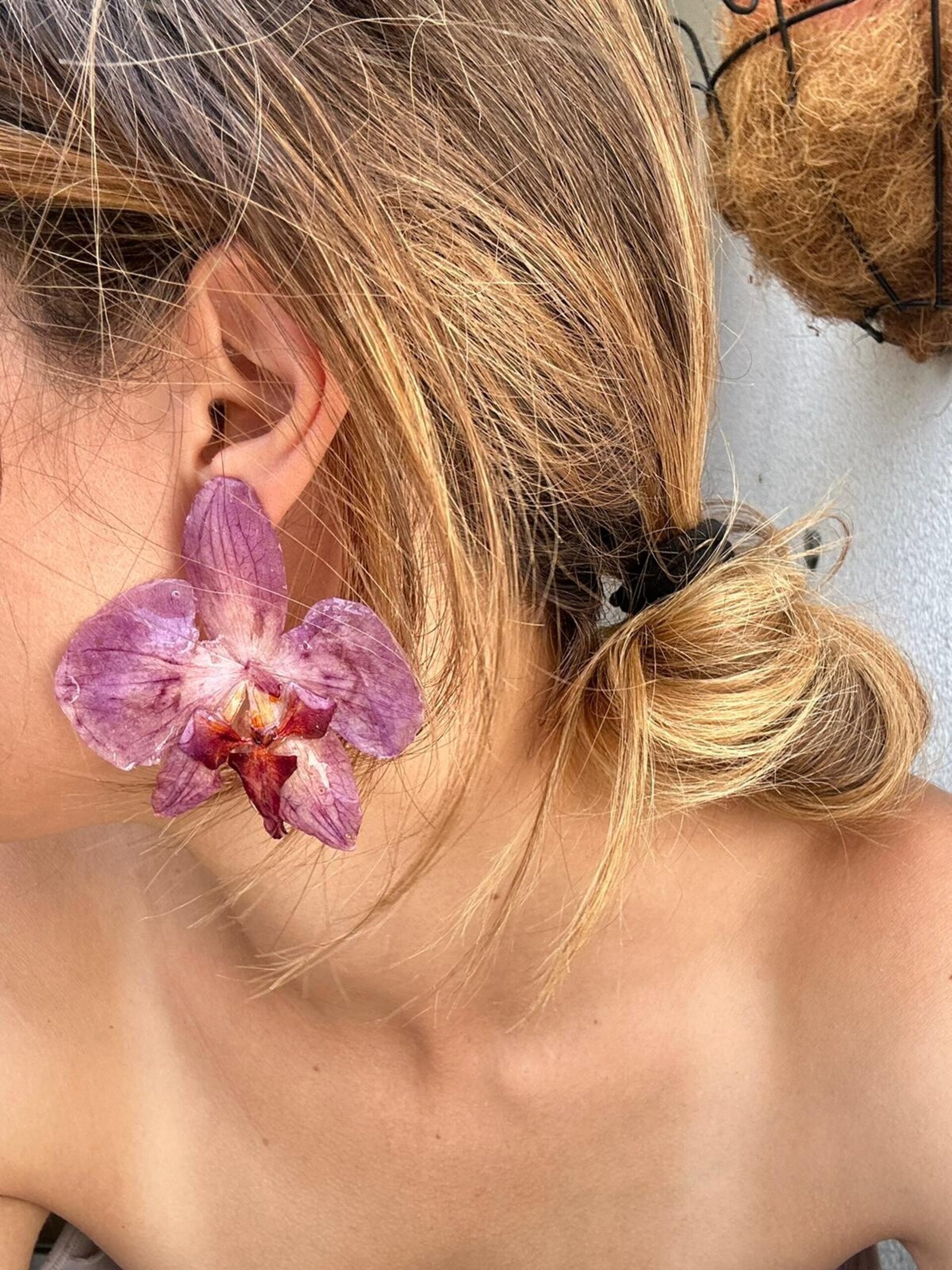Pendietes Orquideas Lila Maxi 💜 - 3