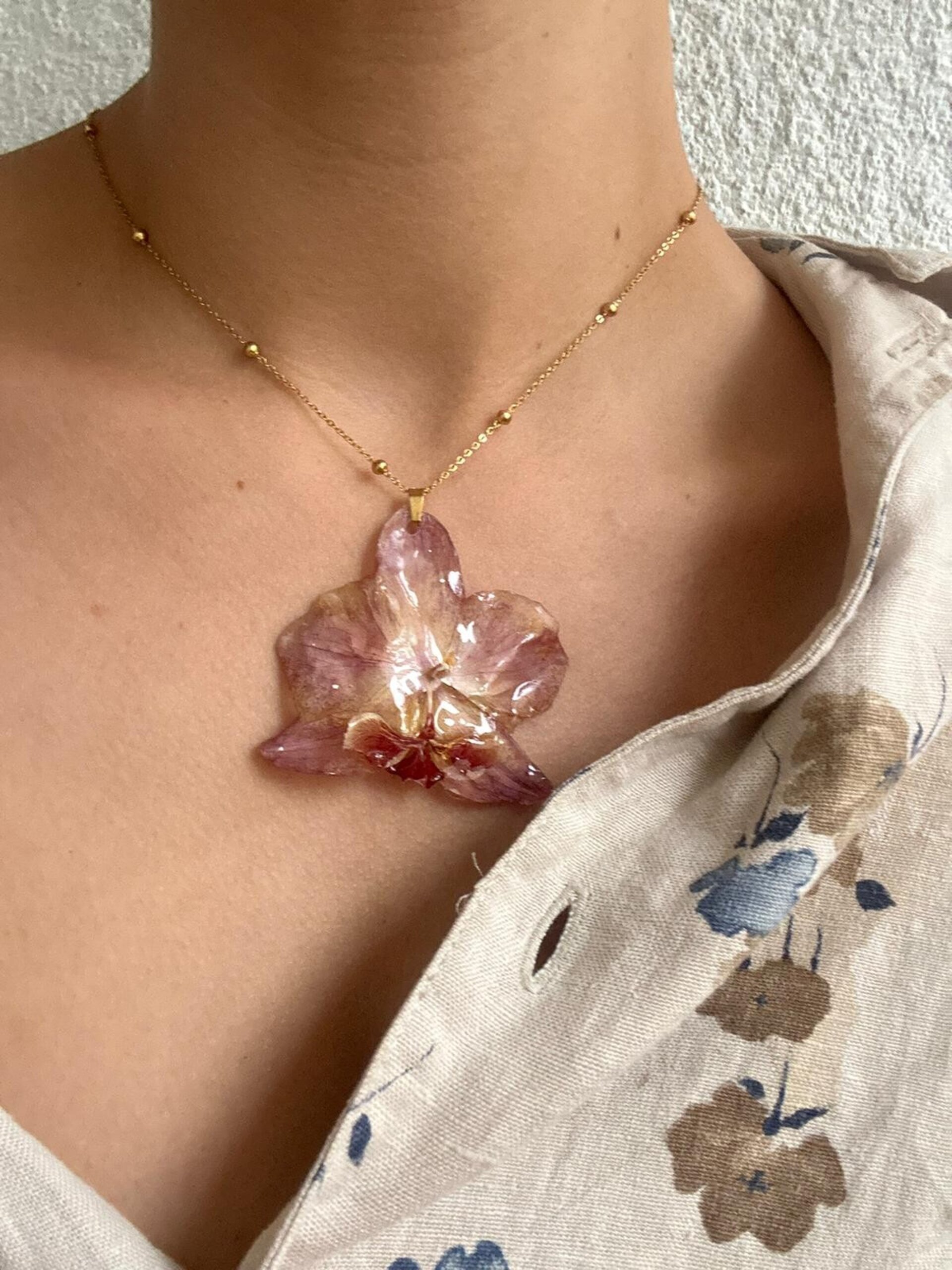 🌸 Collar Orquídea Maxi Blush - 1