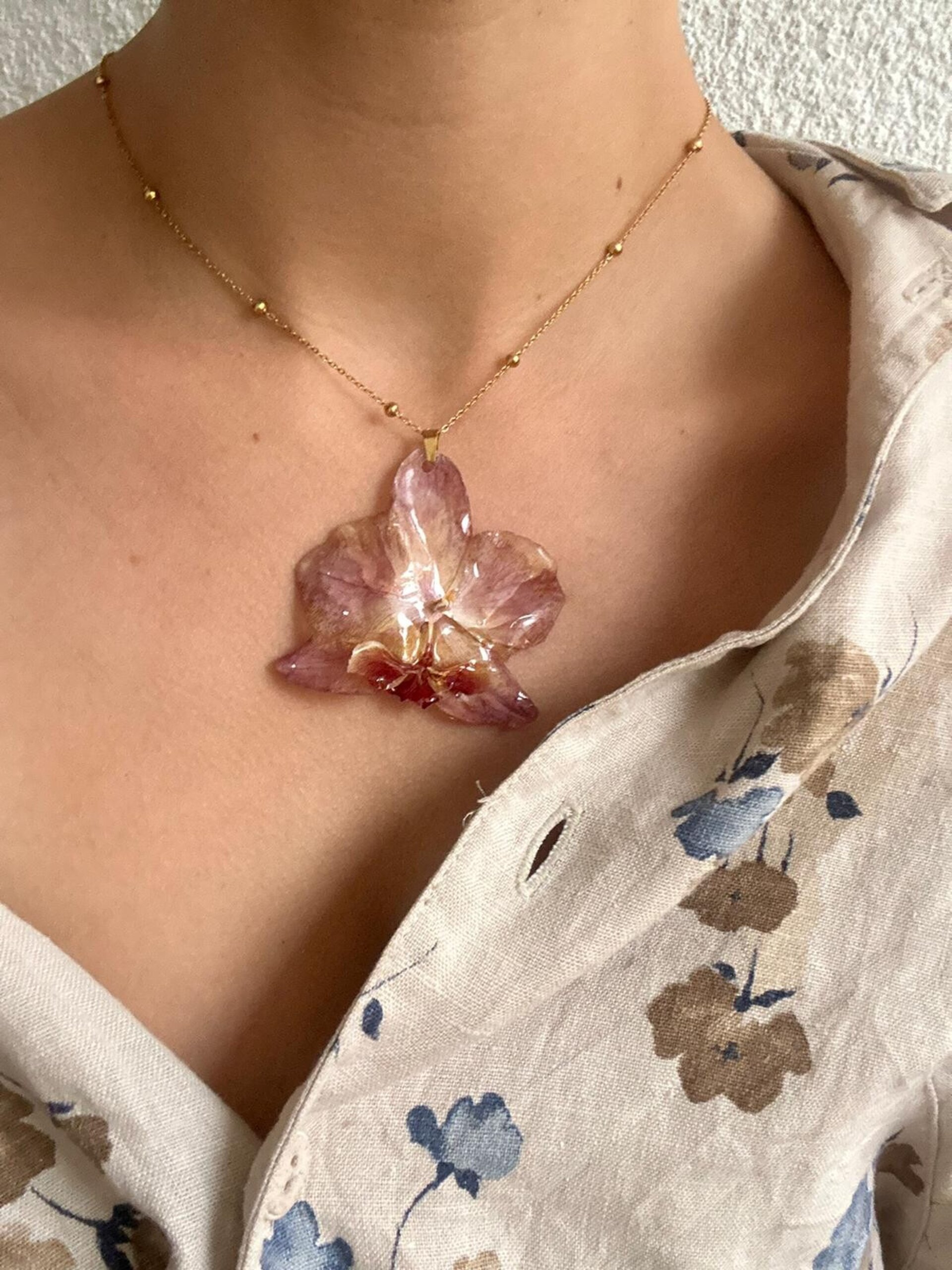 🌸 Collar Orquídea Maxi Blush - 2