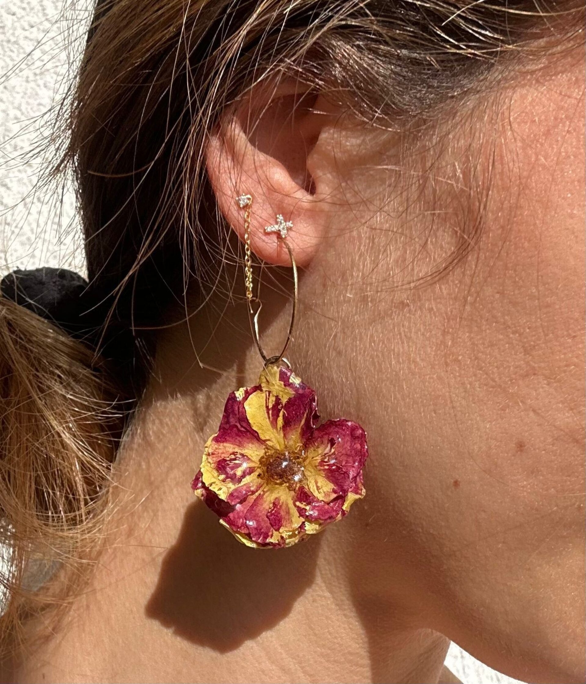 El Raconet ❤️ - Pendientes rosa bicolor - 2