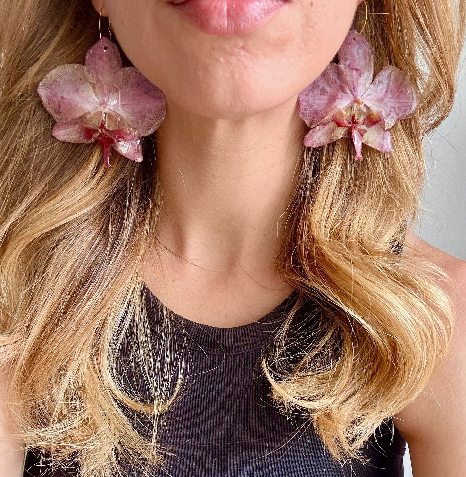 Pendientes Orquidea Blush Maxi - 1