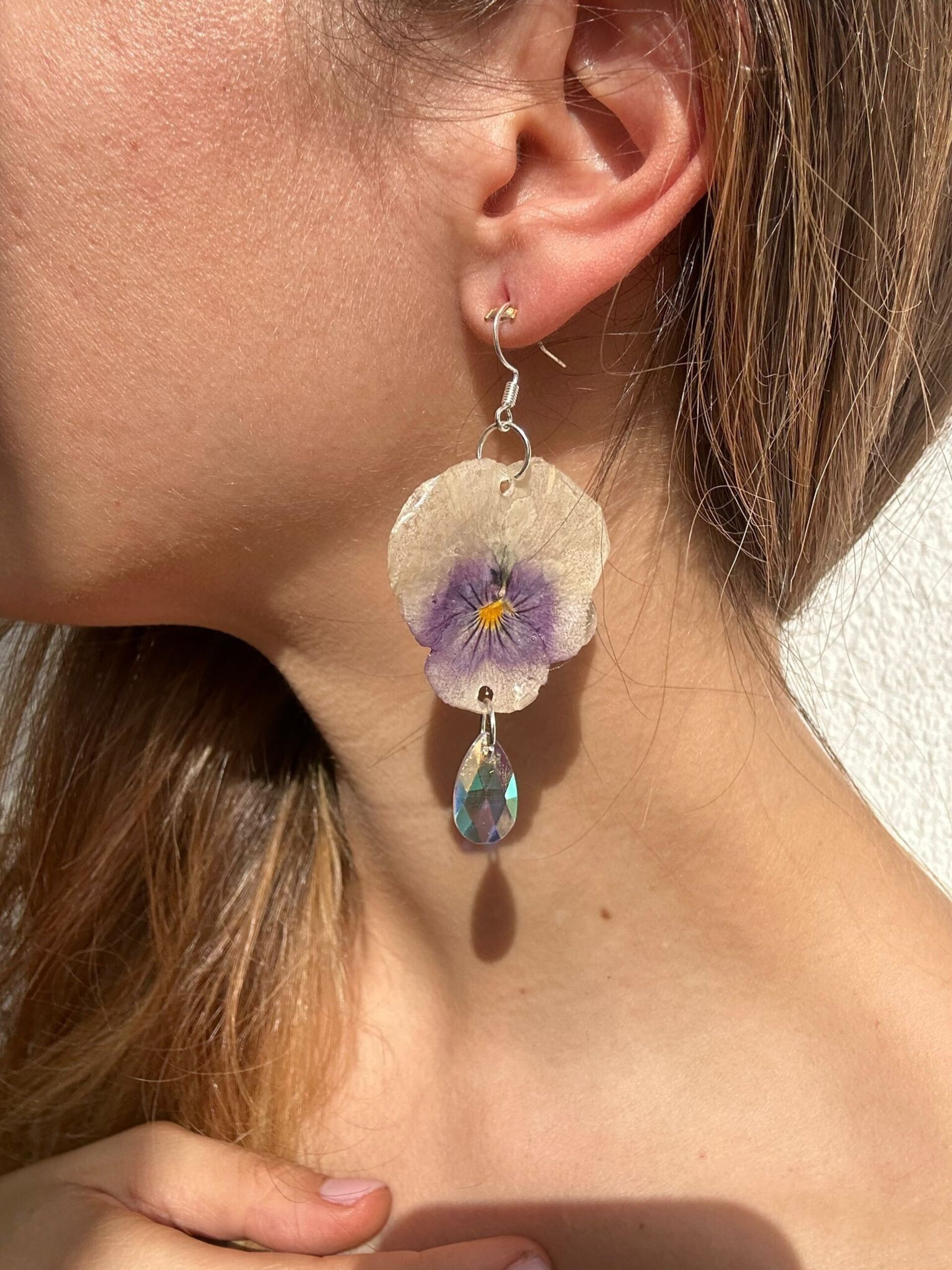 La señora Dalloway 💌 - Pendientes Violas Cristal - 3